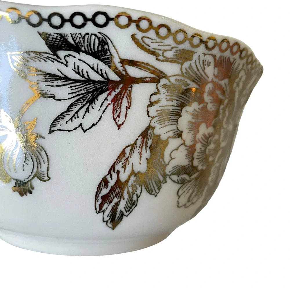 222 Fifth ADELAIDE GOLD Cereal Soup Bowl 5.5in Set of 4 Porcelain New